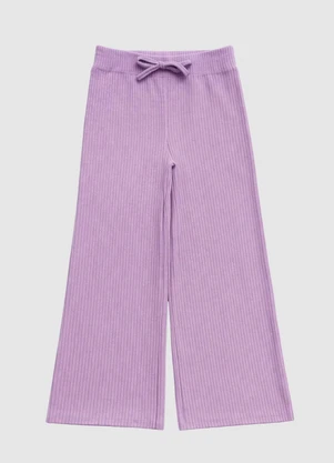 Turminha - Calça Wide Leg Ribana Lilás - TURMINHA