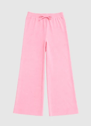 Turminha - Calça Wide Leg Ribana Rosa - TURMINHA