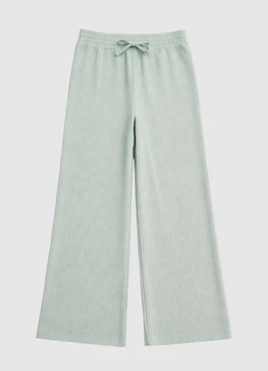 Turminha - Calça Wide Leg Ribana Verde - TURMINHA