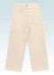Fakini Kids - Calça Wide Leg Sarja Azul - variação: Bege
