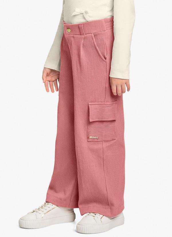 Trick Nick - Calça Wide Leg Rosa