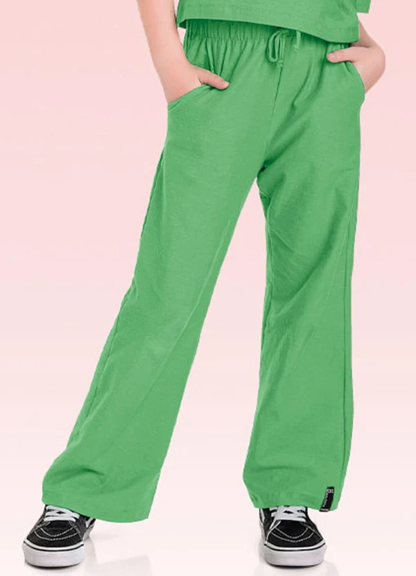 Fakini Kids - Calca Wide Verde