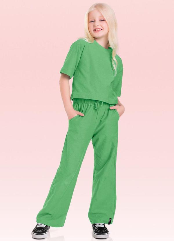 Fakini Kids - Calca Wide Verde 3