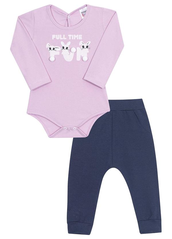 Sempre Kids - Conjunto Feminino Love Happy Roxo