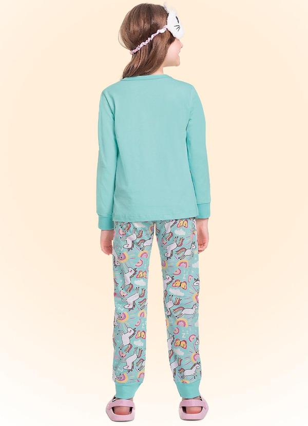 Fakini Kids - Conjunto Pijama Blusa M/Longa/Calca Azul 2