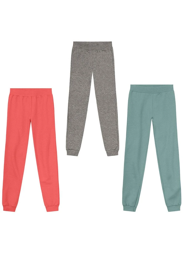 Brandili - Kit Infantil Menina com 3 Calças Sortidas