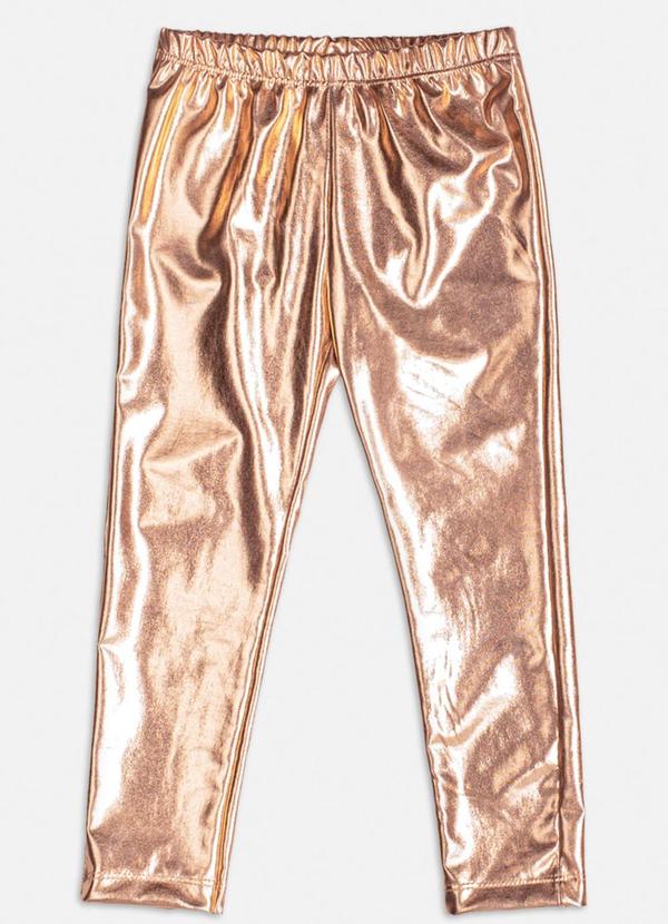 Momi - Legging de Foil Dourado Metalizado Dourado