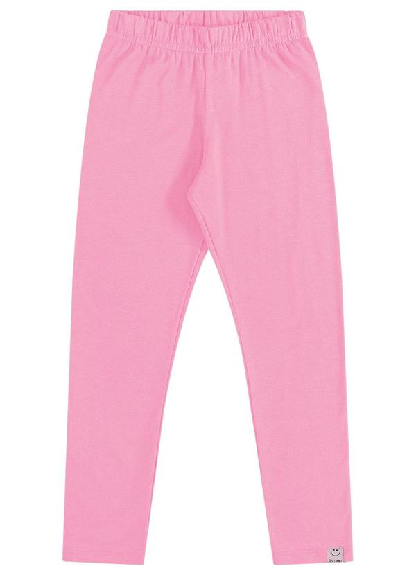 Quimby - Legging Infantil Básica em Cotton Rosa