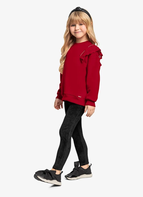 Trick Nick - Legging Infantil Veludo Preto 3