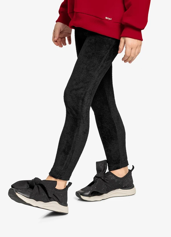 Trick Nick - Legging Infantil Veludo Preto 4