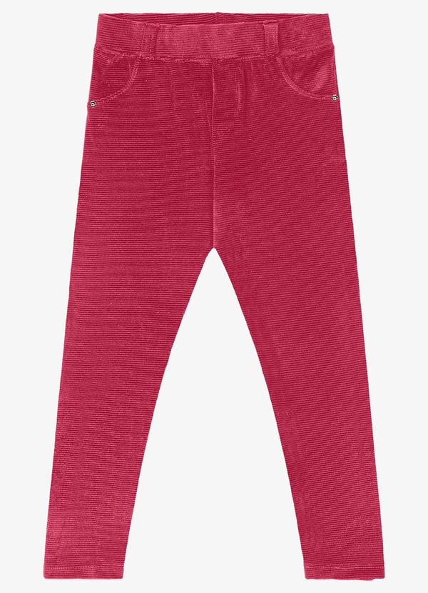 Trick Nick - Legging Infantil Veludo Vermelho