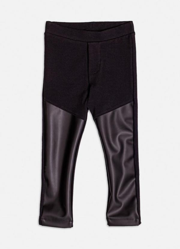 Momi - Legging Preta Montaria com Recorte Preto 1