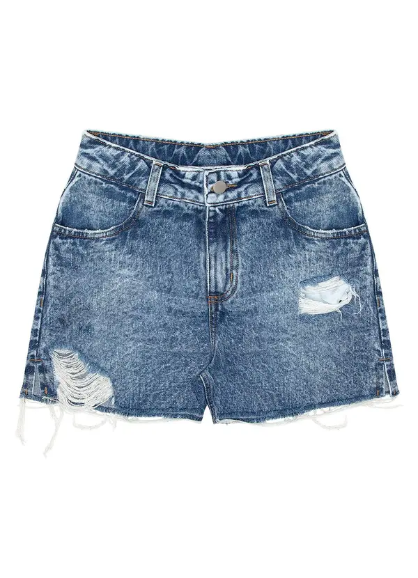Minty - Shorts Juvenil Jeans Menina Azul 4