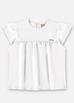 Up Baby - Bata Básica em Meia Malha Branco - UP BABY