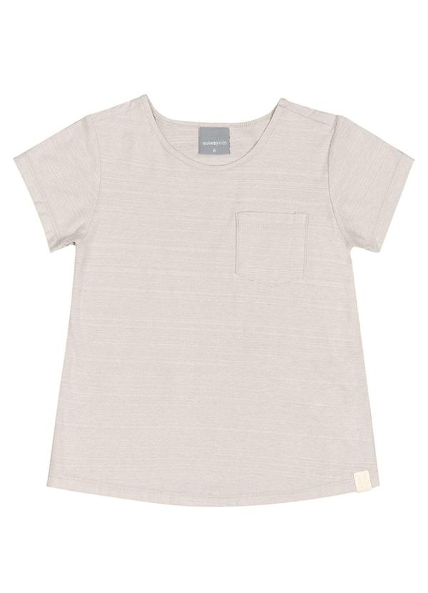 Quimby - Bata em Malha Flamê para Menina Bege