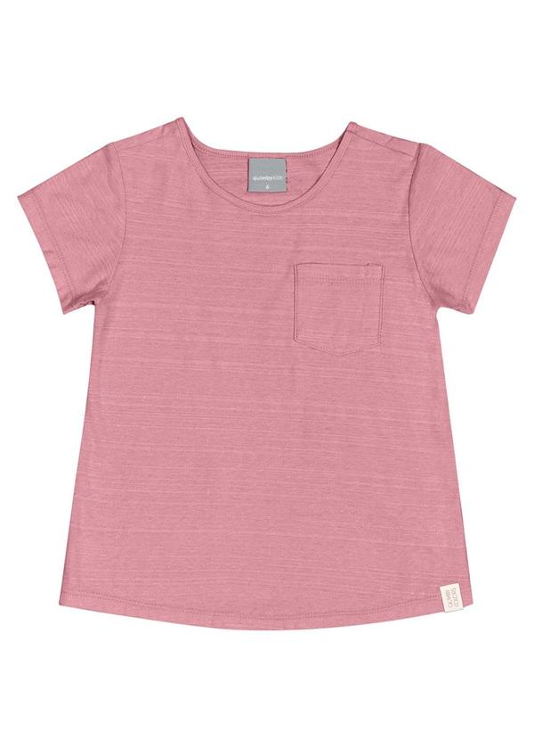 Quimby - Bata em Malha Flamê para Menina Rosa