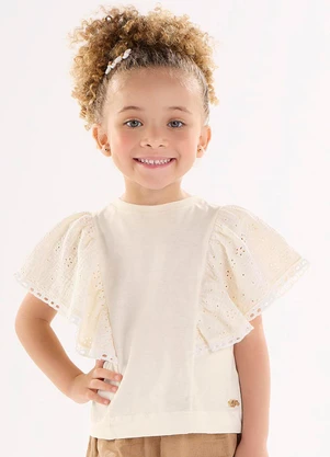 Up Baby - Bata em Meia Malha Linho Bege - UP BABY