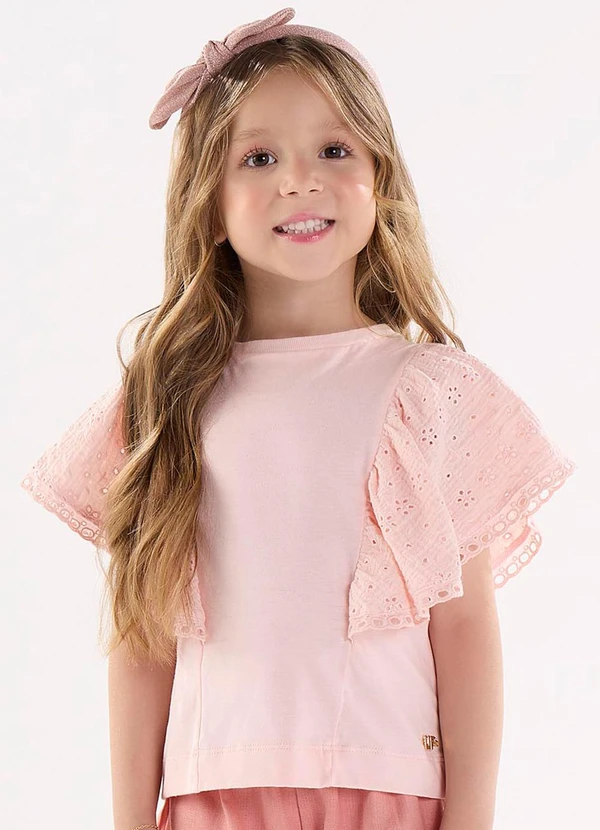 Up Baby - Bata em Meia Malha Linho Rosa