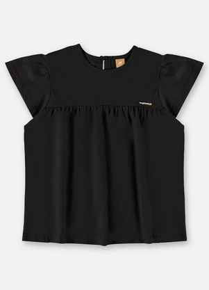 Up Baby - Bata Infantil Básica em Meia Malha Preto - UP BABY