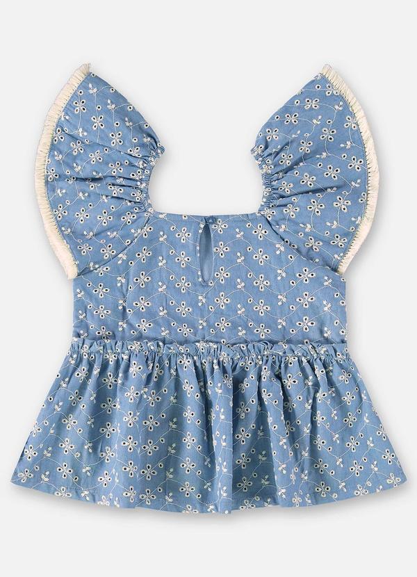 Up Baby - Bata Infantil em Laise para Menina Azul 4
