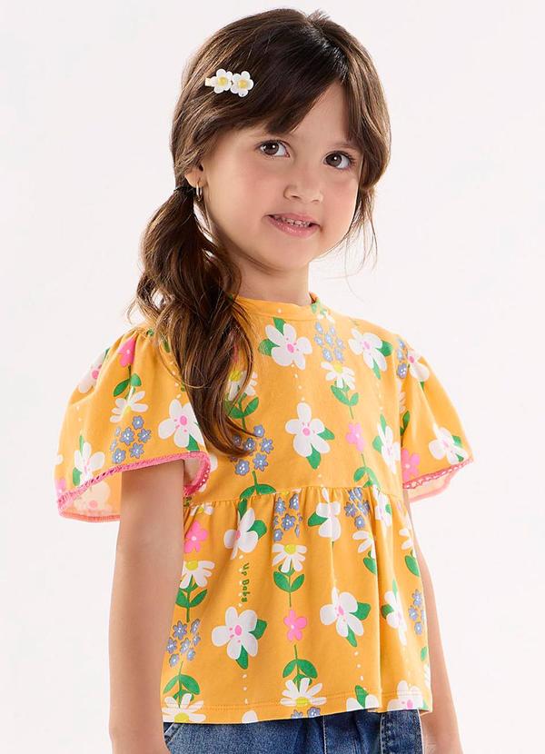 Up Baby - Bata Infantil Menina em Cotton Laranja