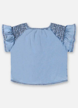 Up Baby - Bata Infantil para Menina em Jeans Azul - UP BABY