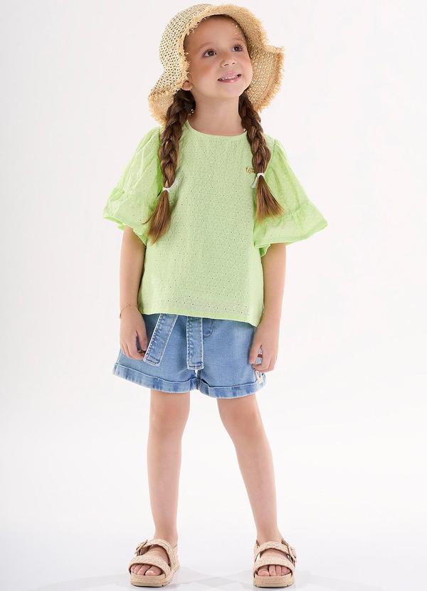 Up Baby - Bata Infantil para Menina em Laise Verde 2