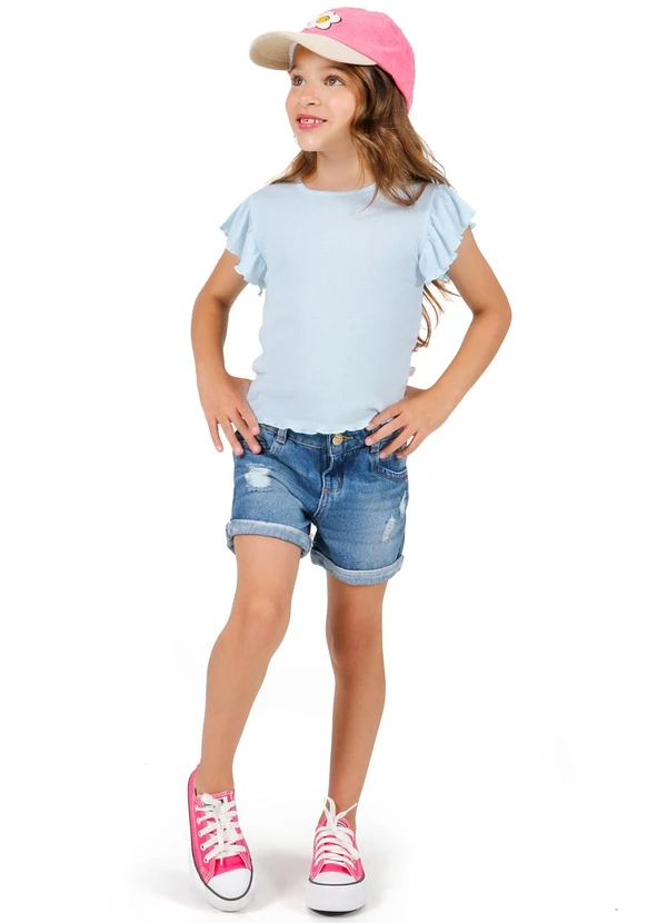 Tink Bink - Blusa Basica Azul 2