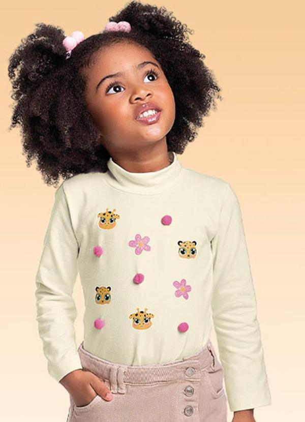 Fakini Kids - Blusa Manga Longa Laranja