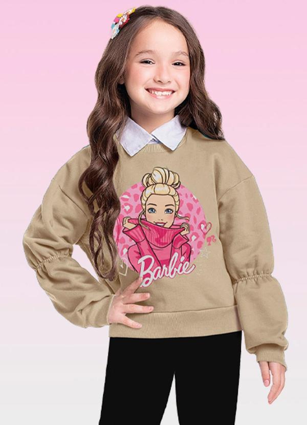 Barbie - Blusão Barbie Mattel Bege