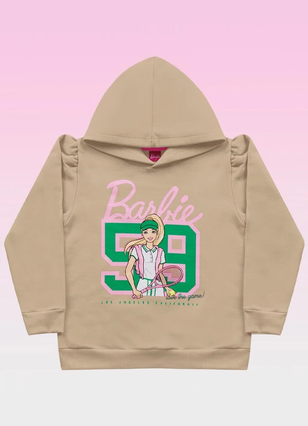 Barbie - Blusão com Capuz Barbie Mattel Bege