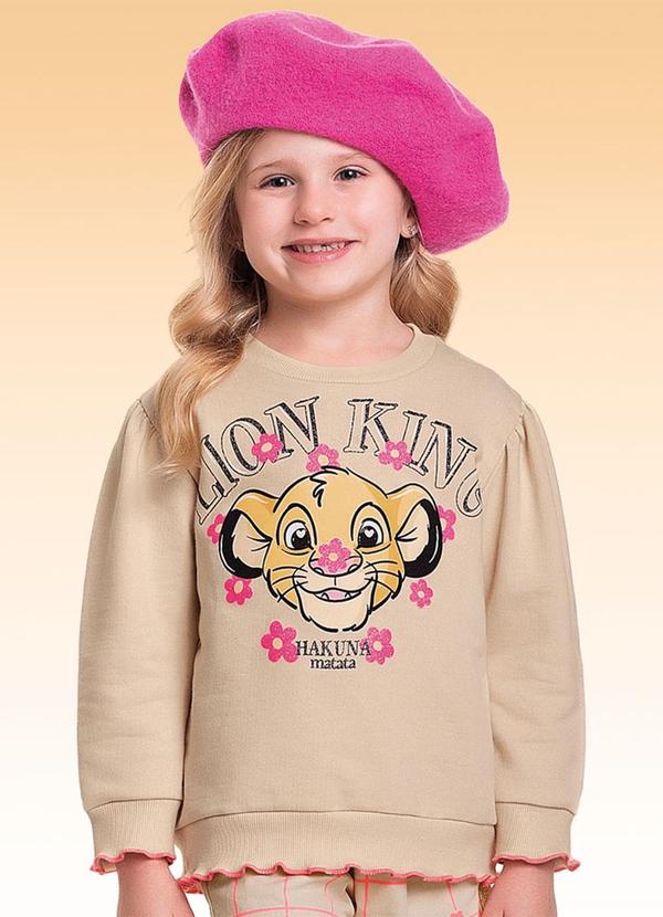 Fakini Kids - Blusão Rei Leao Disney Bege