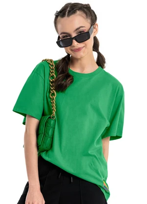 Gloss - Camisa Básica Oversize Juvenil Verde - GLOSS