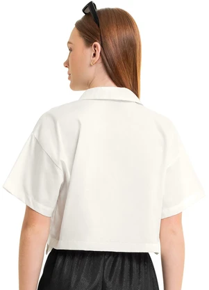 Gloss - Camisa Cropped Juvenil Bege - GLOSS