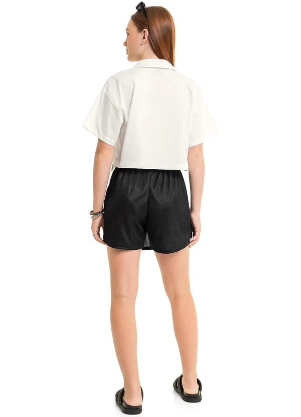 Gloss - Camisa Cropped Juvenil Bege 4