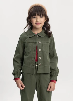 Alakazoo - Camisa em Sarja com Elastano Verde - ALAKAZOO