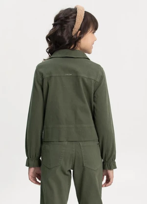 Alakazoo - Camisa em Sarja com Elastano Verde - ALAKAZOO