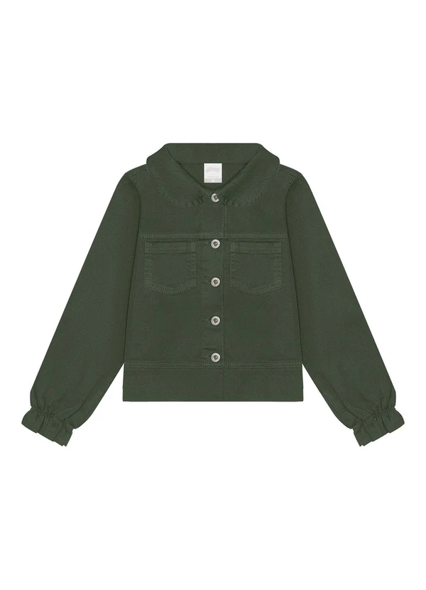 Alakazoo - Camisa em Sarja com Elastano Verde 4