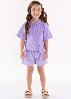 Up Baby - Camisa em Sarja Roxo - UP BABY