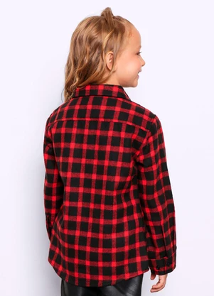 Torra - Camisa Infantil Flanelada Xadrez Vermelha - TORRA