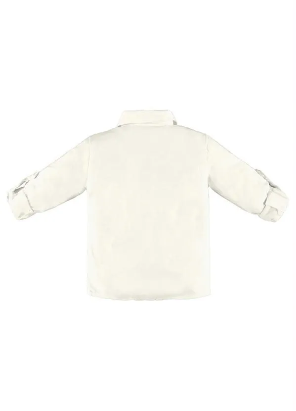 Up Baby - Camisa Infantil Menina em Tecido Branco 5