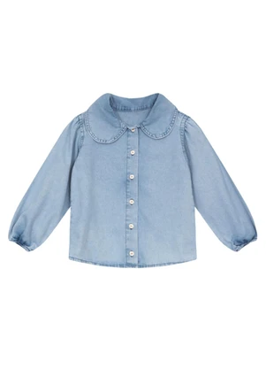 Brandili Mundi - Camisa Jeans Infantil Menina Azul - BRANDILI MUNDI
