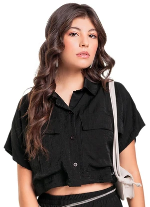 Gloss - Camisa Manga Curta Juvenil Preto - GLOSS