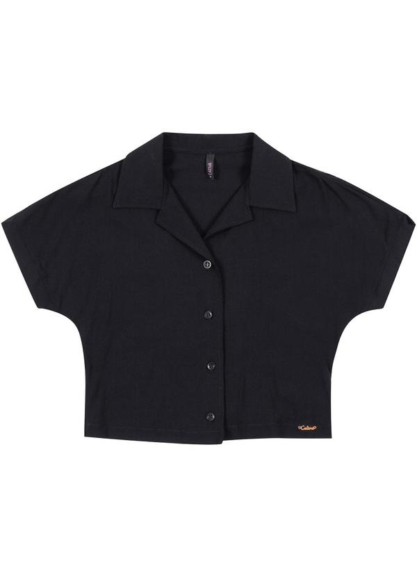 Cativa Teen - Camisa Manga Curta Preto