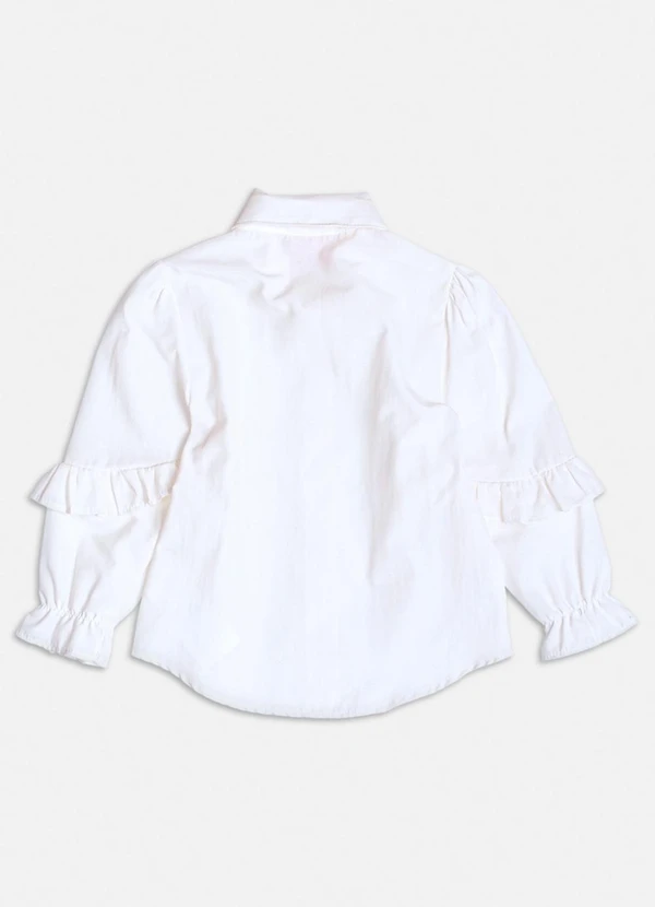Momi - Camisa Manga Longa com Babado Off White 2