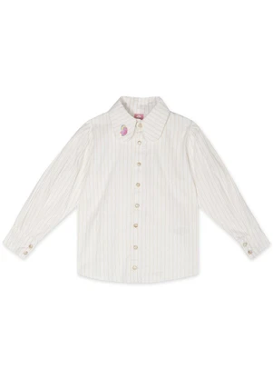 Lilica Ripilica - Camisa Manga Longa Infantil Feminina Bege - LILICA RIPILICA