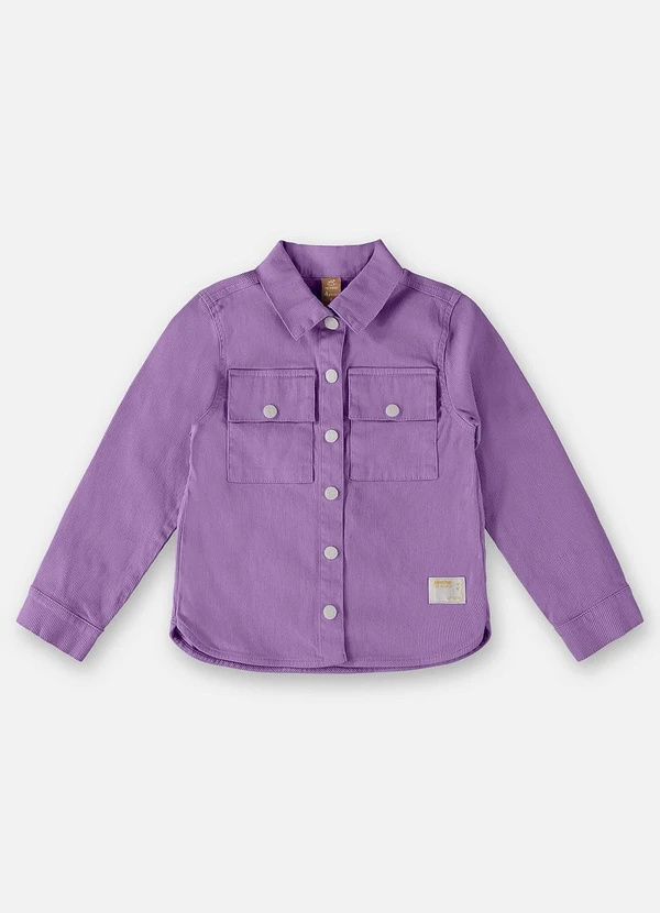 Up Baby - Camisa Manga Longa Infantil Menina Roxo 3