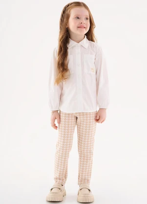 Up Baby - Camisa Manga Longa Infantil Off White - UP BABY