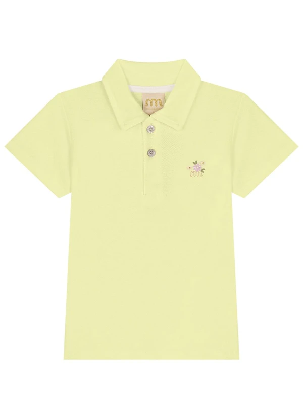 Milli e Nina - Camisa Menina Polo em Piquet Verde 3