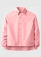 Carinhoso - Camisa Mullet com Bordado Floral Bordô - variação: Rosa Claro